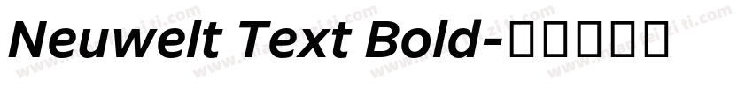 Neuwelt Text Bold字体转换